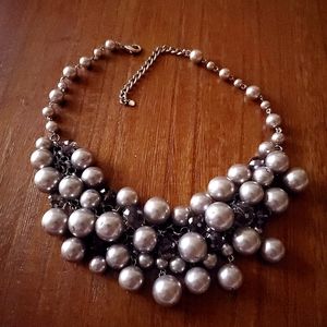 Chunky Smokey Pearl Necklace